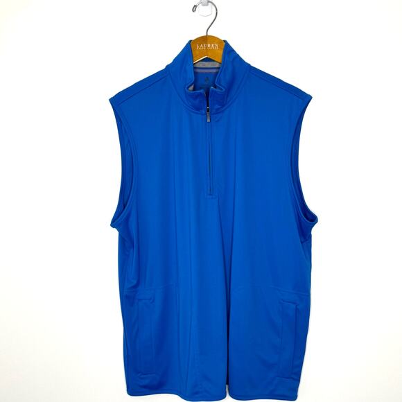 Brooks Brothers 1/4 zip sleeveless golf pullover vest - Picture 1 of 11